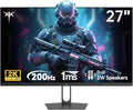 KTC 27 Inch Gaming Monitor - 2K QHD 2560 x 1440 Monitor, Up to 210Hz & 1ms, Bulit-in Speakers, Adaptive Sync, HDR400, 131% sRGB, IPS Monitors Gamer with HDMI 2.0 x 2 & DP1.4 x 2, H27T22C-3