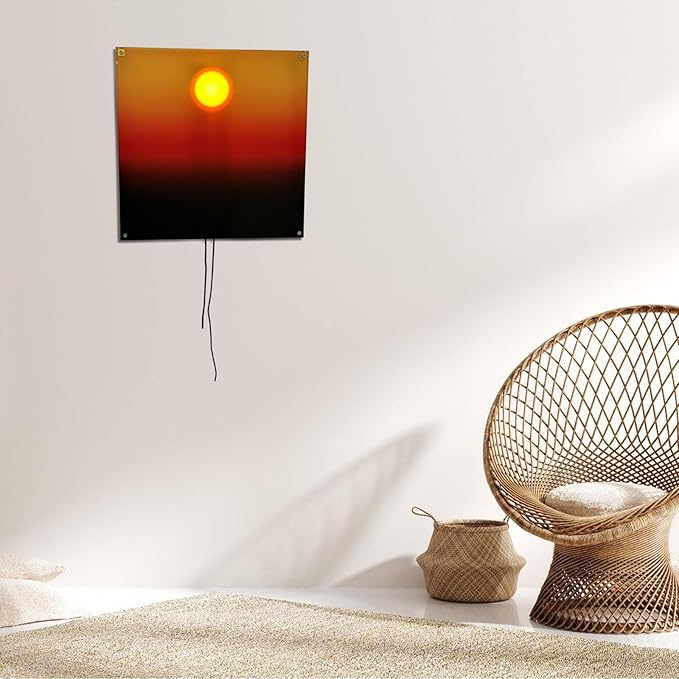 Mindfulness Wall Lamp Features Manual Sun Sunrises Sunset Hanging Light for Serenes Home Atmospheres Unique Acrylic Sunset Lamp Wall Ornament