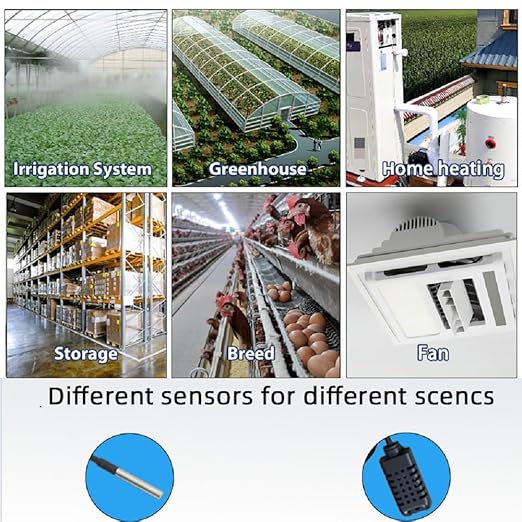 Tuya app 1 Channel WiFi Temperature Sensor Relay Switch,Dry Contac Compatible with Alexa Google Home