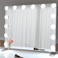 BEAUTME Hollywood Makeup Mirror, Large 20 x 23.6 inches, Light Up Vanity Mirror with 14pcs LED Bulbs, Dimmable, Smart Touch Control, Desktop or Wall Mounted