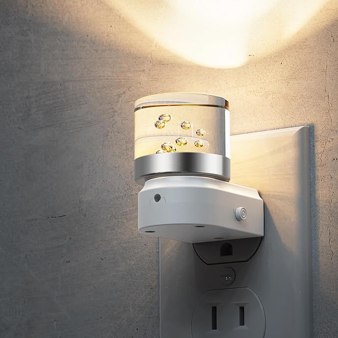 L LOHAS LED Night Light, Night Lights Plug into Wall, 3000K Soft Light LED NightLights, Built in Dusk to Dawn Sensor Bubble Wall Light for Hallway, Bathroom, Rooms