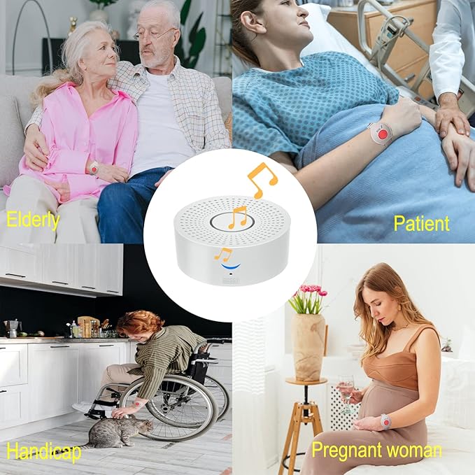 WiFi Caregiver Pager Call Button Wireless Nurse Alert Call Bell Emergency Alert Pager at Home for Elderly Patients