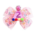 2nd Birthday Hair Bow for Girls, Hot Pink Hair Clip Hair Accessories for Girls 1 2 3 4 5 6 Years Birthday Party Supplies Decorations