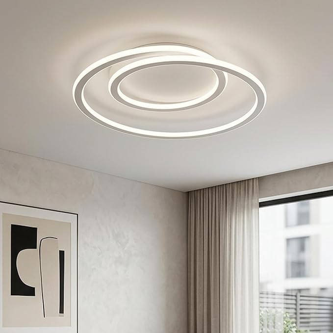 Modern Round LED Ceiling Light Fixture, 40 cm, Natural White LED Ceiling Lamp, 4000 K, LED Ceiling Lights for Living Room, Bedroom, Office – 68 W