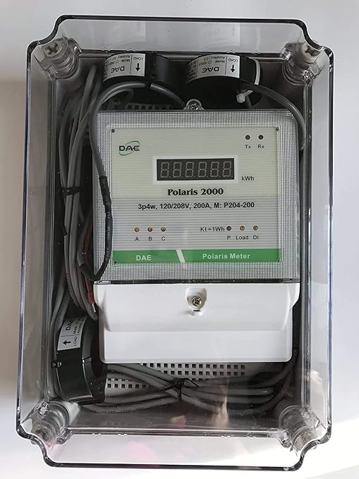 DAE P254-400 KIT, 400A, UL kWh Smart Submeter, 3 Phase, 120-480V, 3 Split CTs (Inner Dia. 1.38”), RS485