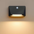 uuffoo Rechargeable Motion Sensor Wall Light, Magnetic Linkage Multi-Sensor Stair Lights with 3 Brightness Levels, Wireless Battery Operated Indoor Wall Lamp for Closet Bedroom Hallway(Black)