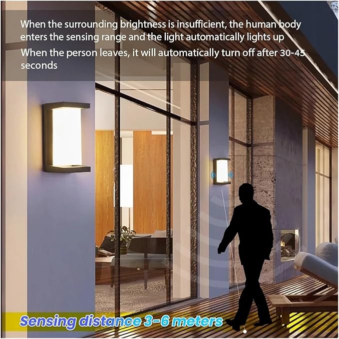 Long Wall Light, LED Wall Lamp Motion Sensor Waterproof Led Lights Wall Light Indoor Outdoor Wall Panels for Home Corridor Lighting,Bedroom Bedside Licht(Cold White,A with Sensor)