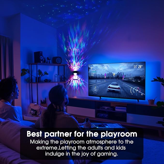 Night Lights Plug into Wall, Star Projector for Bedroom, Night Light Projector for Kids, 9-Color RGB Galaxy Nightlight with Dusk to Dawn Sensor for Bathroom, Home Gaming Room Decor, Christmas Gifts
