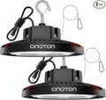 CINOTON 160W UFO LED High Bay Light, Aluminum LED Shop Lights with 24000LM, 5000K Commercial Bay Lighting for Warehouse Garage Workshop Factory Hall, 6' Cable & Safety Rope, ETL Listed 2 Pack