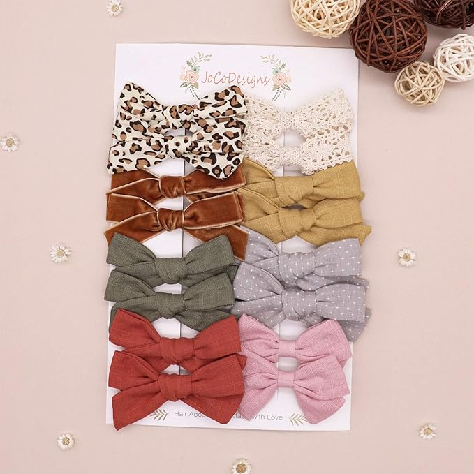 Baby Girl Hair Bow Clips Barrettes, Assorted Hair Accessories Alligator Clip for Little Girls Toddler Kids Teens