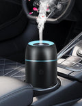 Car Diffuser for Essential Oils Portable Mini Ultrasonic Mist Humidifier 100ml USB Aromatherapy Diffuser Freshener with Colorful Lights for Small Space Home Office Bedroom (Black)