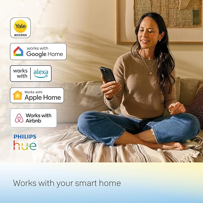 Yale Security Assure Lock 2 Plus Apple Home Keys (Tap to Open) Deadbolt, Satin Nickel Smart Keyless Entry Door Lock with Wi-Fi Connected Keypad for Code Entry and Remote Access, YRD450-N-WF1-619