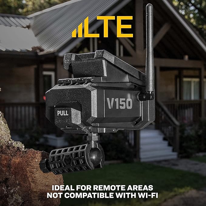 Vosker V150 Solar-Powered LTE Cellular Photo Security Outdoor Camera | Motion Activated Photo Capture Nightvision Wireless Camera | Receive Photos only - No Video | on Your Mobile App