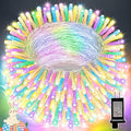 99ft Christmas Decorative Mini Lights, 300 LED Transparent Wire Fairy Starry String Light Plug in, 16Lighting Modes for Indoor Outdoor Xmas Tree Wedding Party Decoration (Warm White and Multicolor)