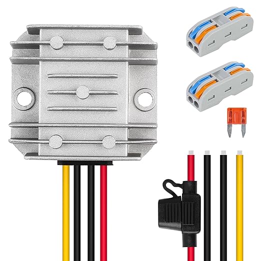 DC 12V Step Up to 24V 3A Boost Converter 72W DC Voltage Regulator Power Converter Waterproof Module Transformer for Golf Cart Club Car Recreational Vehicle