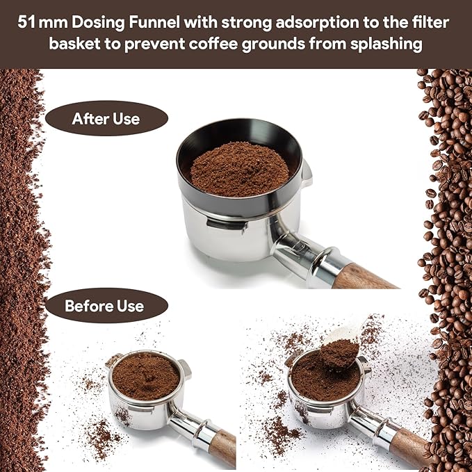 51mm Tamper Espresso Accessories Kit: Espresso Tamper Set, Tamper for Espresso Machine Coffee Tamper Espresso Tools Barista Tools | Espresso Kit Espresso Machine Accessories Fit 51mm Portafilters