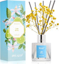 Airkeep Reed Diffuser Set,3.38 fl oz (100 ml) - Lime Basil Oil Diffusers with 8 Reed Sticks, Home Fragrance Reed Diffuser for Bathroom Shelf Decor