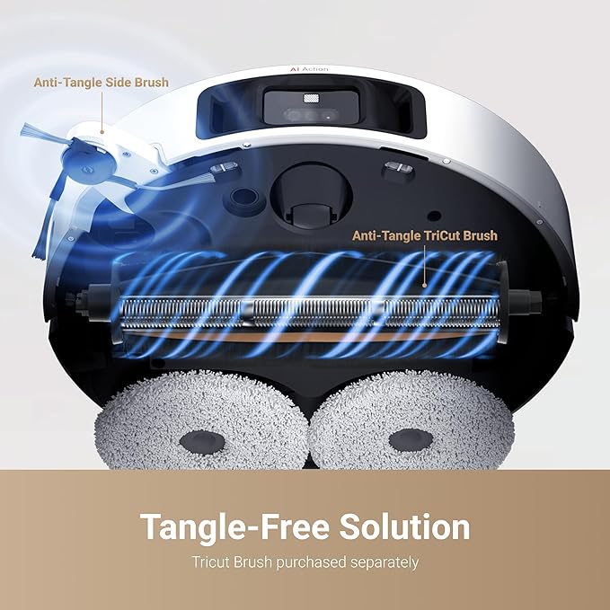 DREAME L40 Ultra Robot Vacuum Self Emptying, 11,000Pa Suction Robot Vacuum and Mop Combo with Auto Cleaning Dock, 149℉ Mop Washing, SideBrush Extendable, Solution Auto Refill, Voice Control
