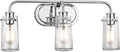 KICHLER Braelyn 24" 3 Light Vanity Light with Clear Seeded Glass Chrome
