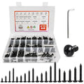 410 PSC Stainless Steel Black Screw Assortment Kit - #4#6#8#10 Phillips Pan Head, Self-Tapping for Wood & Metal