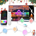 YAYZA! Permanent Outdoor Lights Pro,100ft 72 LED Smart RGB+IC+Warm/Cool White Christmas Eave Lights, 135lm, Music Sync & DIY Scenes, IP67 Waterproof for Outside Decor Works with Alexa,Google, Remote