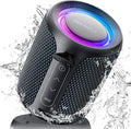 Bluetooth Speaker Wireless,IP67 Waterproof & Dustproof Portable Speaker with Lights,15W Loud Stereo Sound, 2500mAh Battery All Day Playtime, TWS Pairing, BT5.3, Home/Party/Outdoor/Beach (Blue Black)