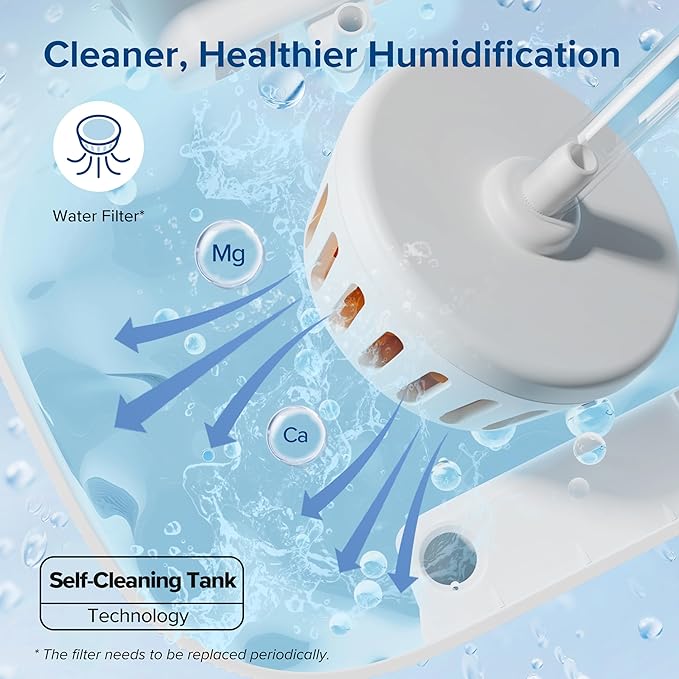 LEVOIT OasisMist 1000S (10L) Smart Humidifier for Home Large Room Bedroom, Last 100 Hours Suitable for Indoor Plant, Cover up to 600ft², Easy Top Fill, Remoter & Voice Control, Auto Mode, Quiet, White