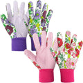 Ainiv Floral Gardening Gloves for Women/Ladies, Non-Slip Garden Work Gloves,Breathable Yard Work Glove Light Working Gloves
