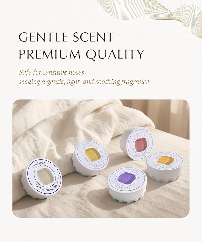 Calm (Lavender Essential Oil Refill), Compatible with STAROMA Waterless Essential Oil Diffuser – Premium Aromatherapy Fragrance, Gentle and Consistent Scent – for 200 sqft Small Home, Office, Car