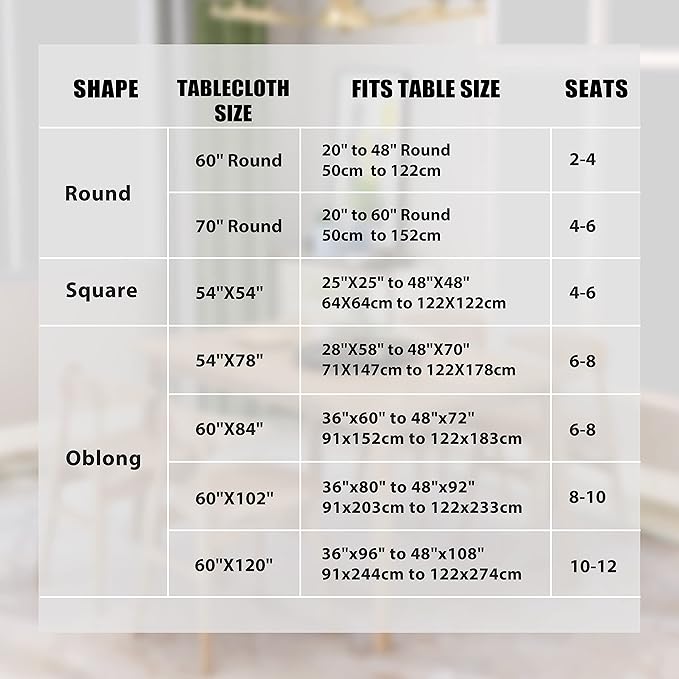 sancua 2 Pack Beige Tablecloth 60 x 120 Inch, Rectangle 8 Feet Table Cloth - Stain and Wrinkle Resistant Washable Polyester Table Cover for Dining Tables, Buffet Parties and Camping