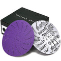 Serious Grit 5-Inch 120 Grit Ceramic Multi-Hole Hook & Loop Sanding Discs - Advanced Grain for Fast Cutting & Long Life - Film-Backed Universal Fit Sandpaper for 5-in Sanders - 50 Pack Box