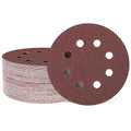 HARFINGTON 50 Pcs 5 Inch Sanding Discs, 60 Grit Hook and Loop Sandpaper, 8-Hole Aluminum Oxide Orbital Sander Sandpaper for Woodworking Automotive Metal Polishing, Red