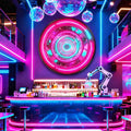 DAJIAYIQI LED Light Decor Wall Art, 3D Wall Sculpture Decoration with Aluminum Frame, Full-screen LED Illuminated Panel, Technological Glowing Wall Art for Bars Hotels E-sports Room(D,100cm)