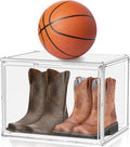 1 Pack XXX-Large Clear Tall Boot Storage Box 17.7''x13''x13'' Acrylic Display Case with Magnetic Lid Handbag Organizer Clear Storage Bins for Trophy, Helmet, Tall Boots, Figure Collectibles