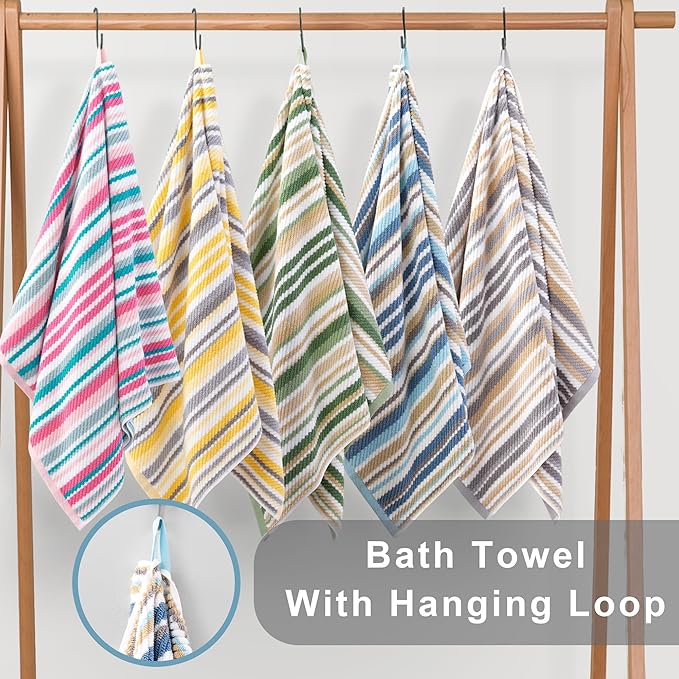 Quick Dry Bath Towels for Bathroom, 4 Pack 28"x52"