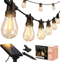 Brightech Ambience Pro Solar Powered Outdoor String Lights - Commercial Grade Patio Lights with 27 Ft Edison Bulbs - Shatterproof LED Solar String Lights - 1W LED, Warm White Light