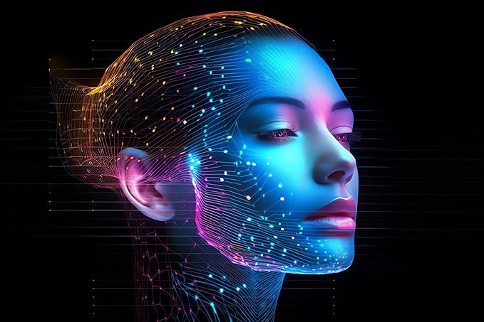 Futuristic Technology Artificial Intelligence Canvas Print, 5 x 7 or 8 x 10 Inch Unframed Poster for Home, Office, Living Room, Bedroom Decor Made in U.S.A (5" x 7")