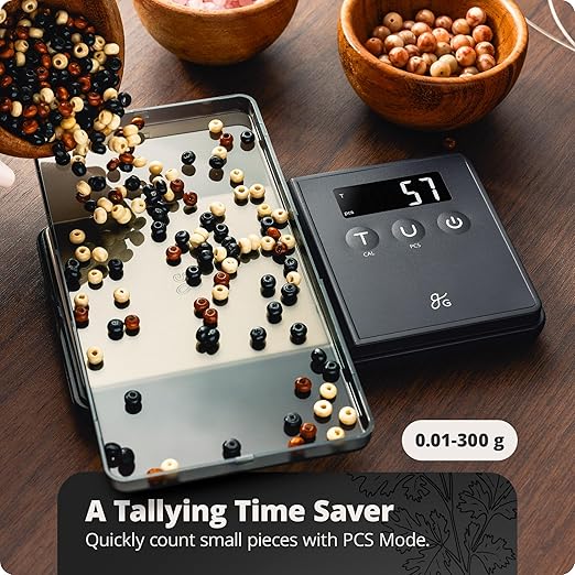 Greater Goods Precision Pocket Scale - 300 x 0.01g, Digital Milligrams Scale with 6 Units for Jewelry, Coins, Herbs, Food and Small Precise Things