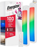 Energizer Under Cabinet Light, Color Changing, Battery Operated LED Lights with Remote, 12 Inch, 100 Lumens, Wireless Under Cabinet Lighting, Closet Lighting, Stick On Lights, Kitchen Lights, 44578