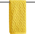 Artoid Mode 1 Pc Yellow 3D Diamond Grid Jacquard Hand Towels
