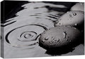 wall26 Canvas Print Wall Art Black Rocks with Ripples in The Water Floral Nature Photography Realism Bohemian Scenic Relax/Calm Cool for Living Room, Bedroom, Office - 12"x18"
