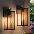 15'' Black Motion Sensor Outdoor Front Porch Lights for Outside, Large Exterior Lighting Fixtures Wall Mount for House, Wall Sconce Lamp, Waterproof Lantern Coach Lights for Garage, Entryway,Yard