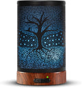 Aromatherapy Essential Oil Diffuser 150ml- Electric Cool Mist Aroma Diffuser with Intermittent Mode, Auto Shut-Off Protection, 7 Colors Changing LED Light for Home Office Decor & Gift (Life Tree)