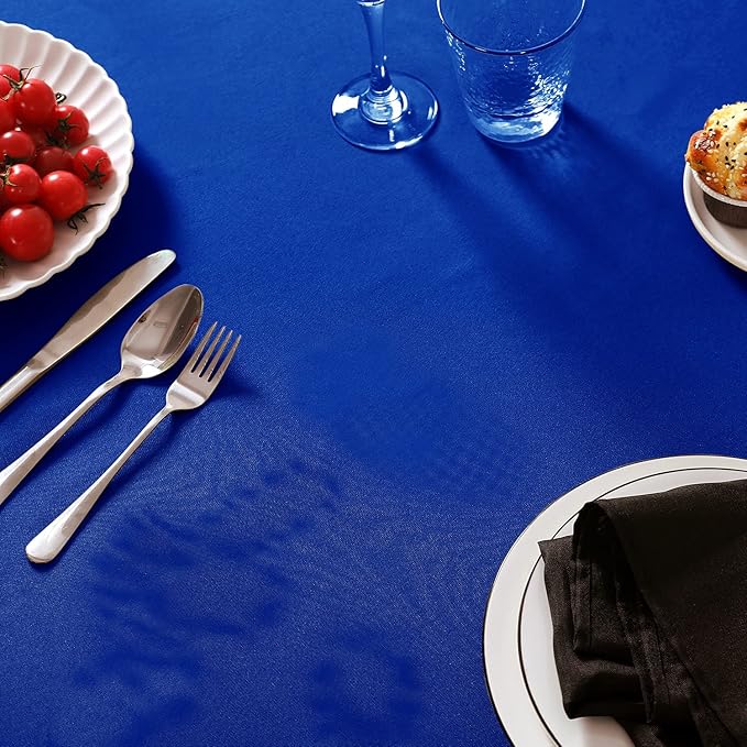 6 Pack Royal Blue Round Tablecloths 70 Inches Table Cloth Stain and Wrinkle Resistant Washable Polyester Table Cover Fabric for Party, Wedding,Dining,and Banquet Decoration
