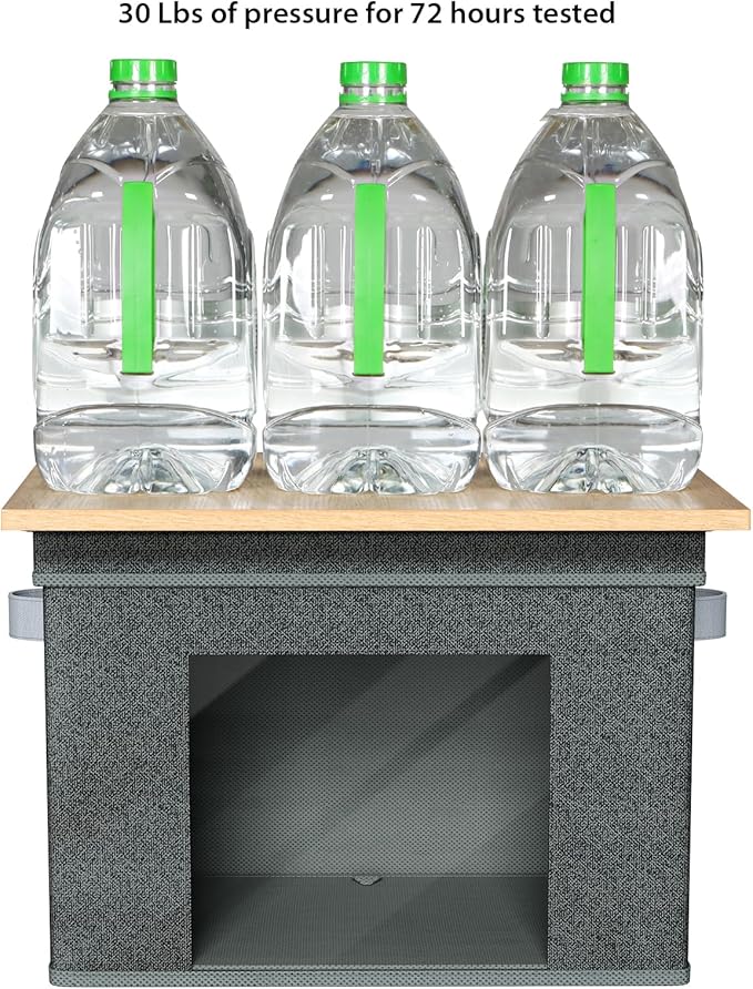 Univivi Foldable Fabric Storage Boxes Large Storage Bins with Lids [4-Pack] Collapsible Storage Cubes Organizer Containers Organization Baskets for Home, Bedroom, Closet (Black, 17”x 12” x 12”)