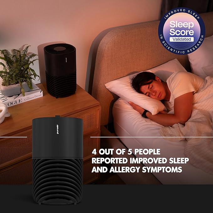 PuroAir 130i HEPA Air Purifiers for Home Pets - Covers Up To 600 Sq Ft - Filters Up To 99.9% of Pollutants, Smoke, Pollen, Dust - Quiet HEPA Air Filter - Air Purifiers for Bedroom