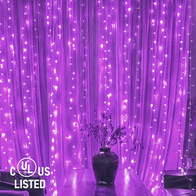 Twinkle Star, 6 Inches Indoor Outdoor, LED String Light for Christmas Wedding Party Home Garden Bedroom Outdoor Indoor Wall Decoration (Purple)