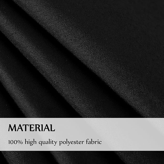 Rectangle Tablecloths 90x132 Inch 2 Pack Black Tablecloth for 6ft Washable Decorative Linen Polyester Table Cloths for 8ft Dining Table Banquets Buffet Parties and Wedding
