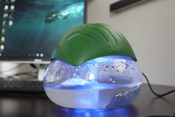 EcoGecko Green Leaf Air Revitalizer, Air Freshener, Room Aromatizer, Aroma and Essential Oil Diffuser with 10ML Lavender Oil