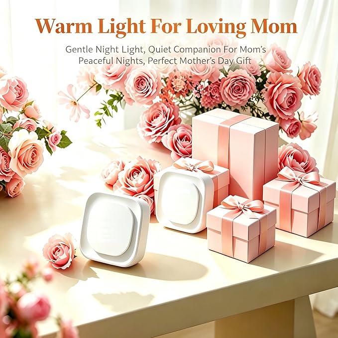YUNLEX 6 Pack Warm White Night Light, Gentle Eye-Care with Dimmable Soft Glow & Indirect Reflection, Auto Dusk to Dawn Sensor, Plug in Nightlight for Bathroom,Kitchen, Hallway, as Mother Gifts